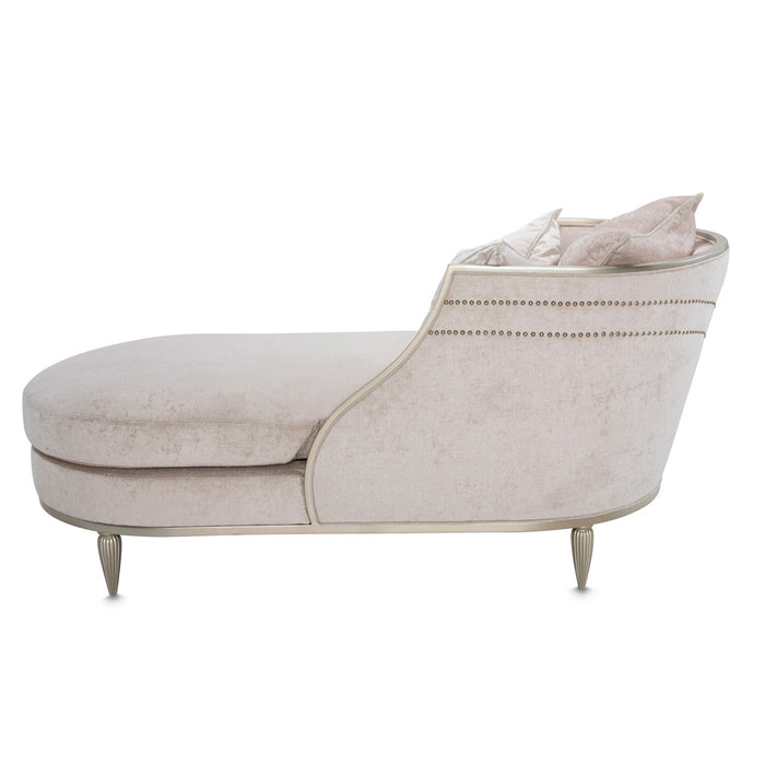 AICO Furniture - London Place RAF Chaise in Light Champagne - NC9004842-PARCH-124