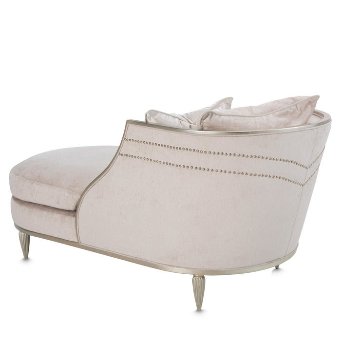 AICO Furniture - London Place RAF Chaise in Light Champagne - NC9004842-PARCH-124
