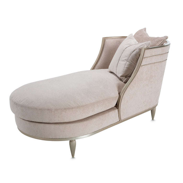 AICO Furniture - London Place RAF Chaise in Light Champagne - NC9004842-PARCH-124