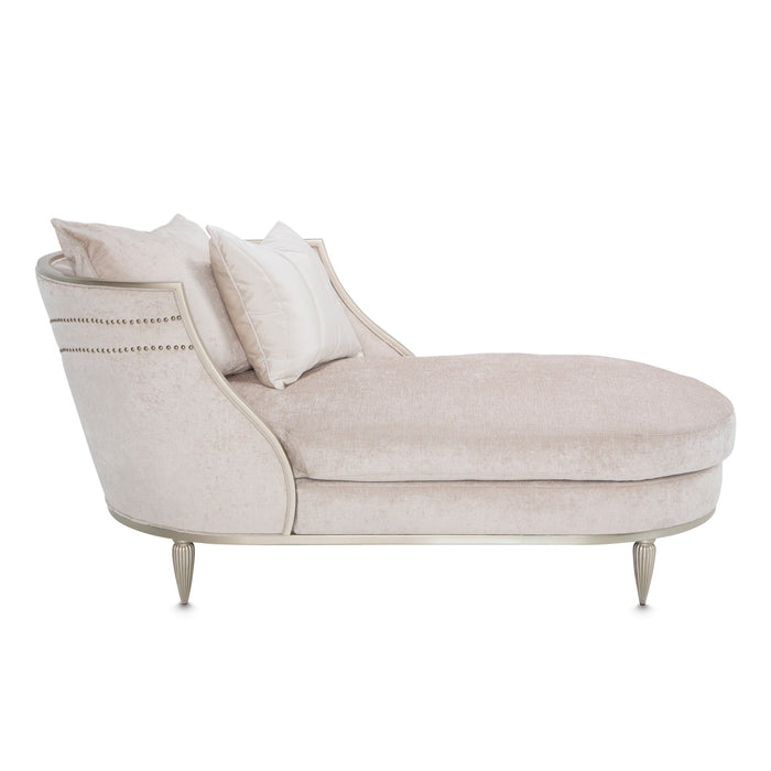 AICO Furniture - London Place RAF Chaise in Light Champagne - NC9004842-PARCH-124