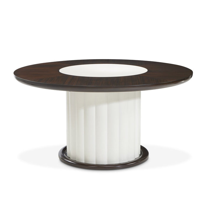 AICO Furniture - Paris Chic 60 Round Dining Table in Espresso - NF9003101-409