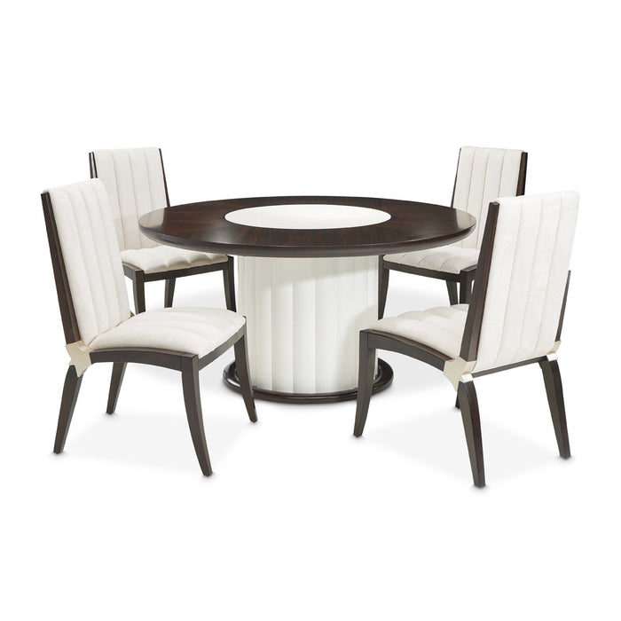 AICO Furniture - Paris Chic 60 Round Dining Table in Espresso - NF9003101-409