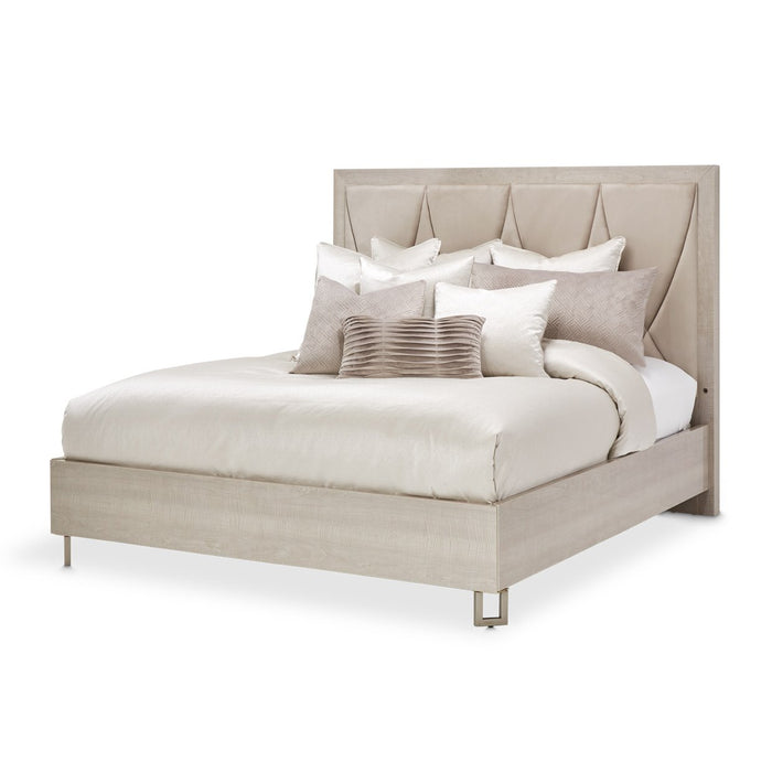 AICO Furniture - Marin Queen Panel Bed (3 pc) in Greige - NKI-MRNQN-139