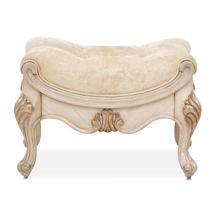 AICO Furniture - Platine de Royale"Vanity Bench in Champagne - NR09804-201 - GreatFurnitureDeal