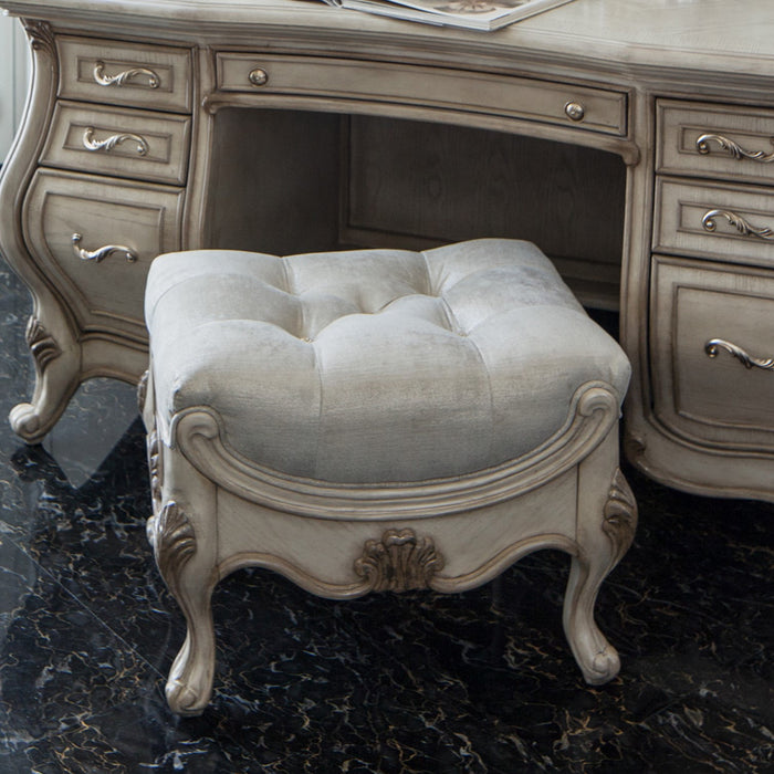 AICO Furniture - Platine de Royale"Vanity Bench in Champagne - NR09804-201 - GreatFurnitureDeal
