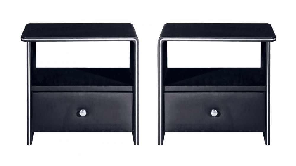 American Eagle Furniture - NS001 Black Nightstand - pair/set - NS001-BK