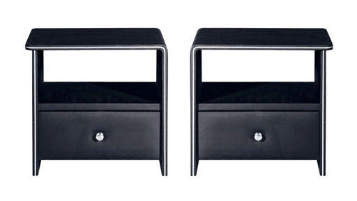 American Eagle Furniture - NS001 Black Nightstand - pair/set - NS001-BK - GreatFurnitureDeal