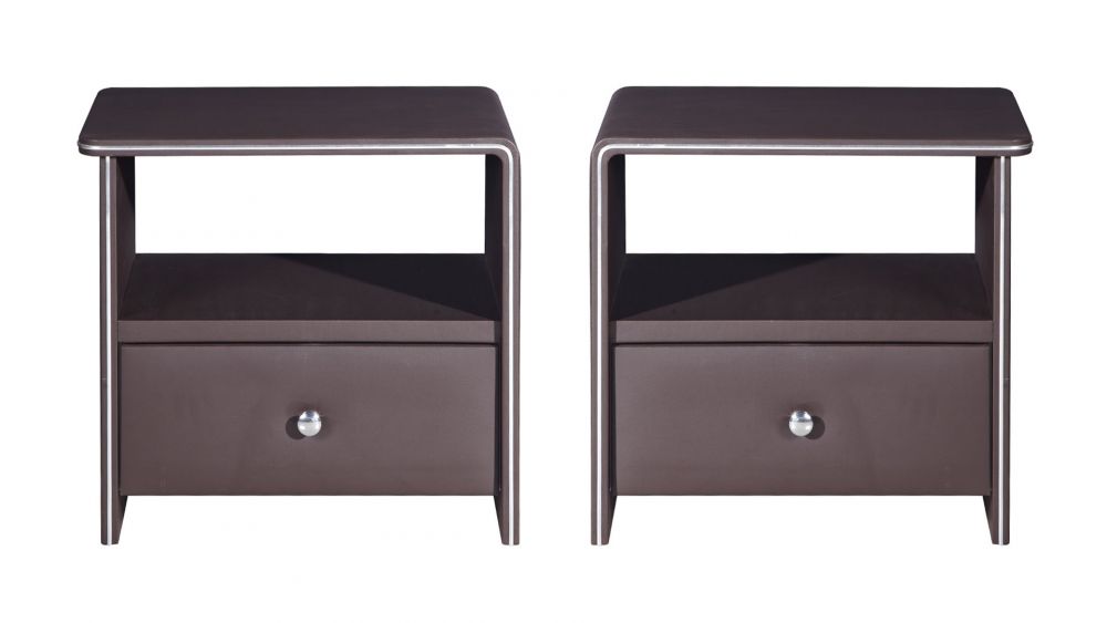 American Eagle Furniture - NS001 Brown Nightstand - pair/set - NS001-BR - GreatFurnitureDeal