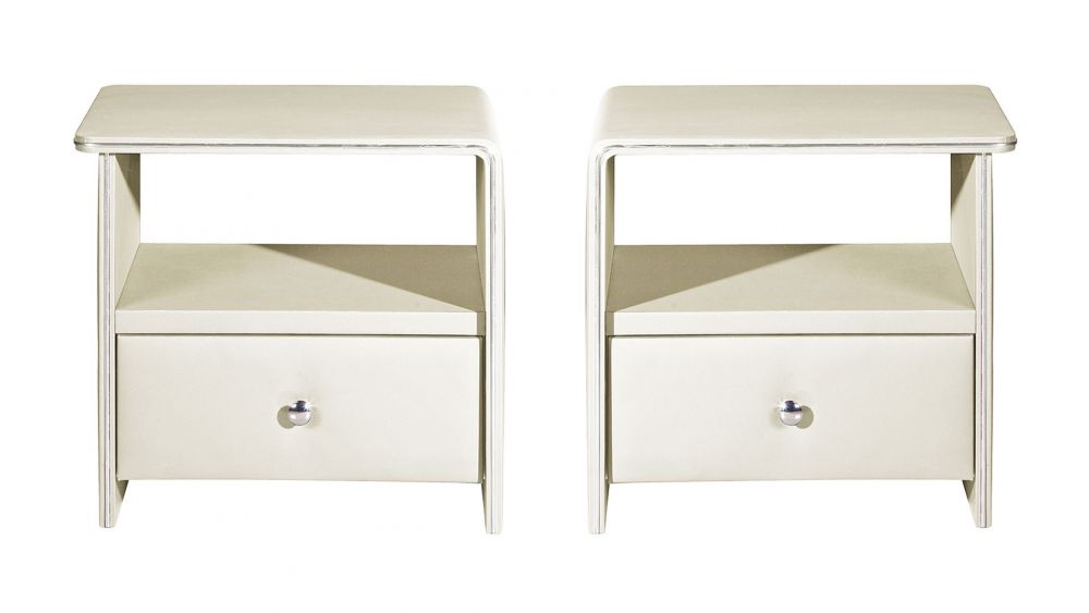 American Eagle Furniture - NS001 Cream Nightstand - pair/set - NS001-CRM