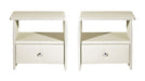 American Eagle Furniture - NS001 Cream Nightstand - pair/set - NS001-CRM - GreatFurnitureDeal