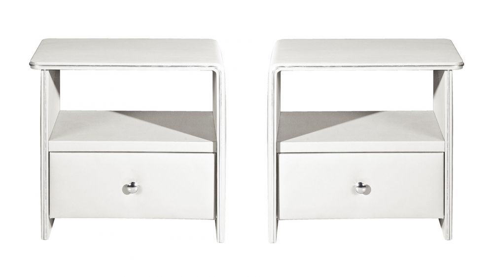 American Eagle Furniture - NS001 White Nightstand - pair/set - NS001-W