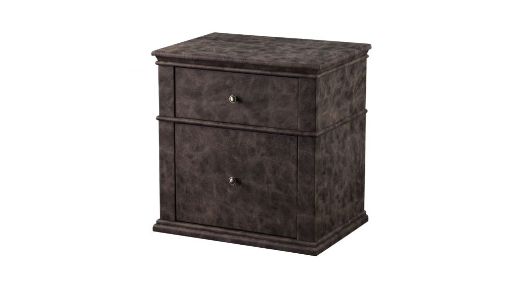 American Eagle Furniture - NS006 Brown Fabric Nightstand - NS006-BR