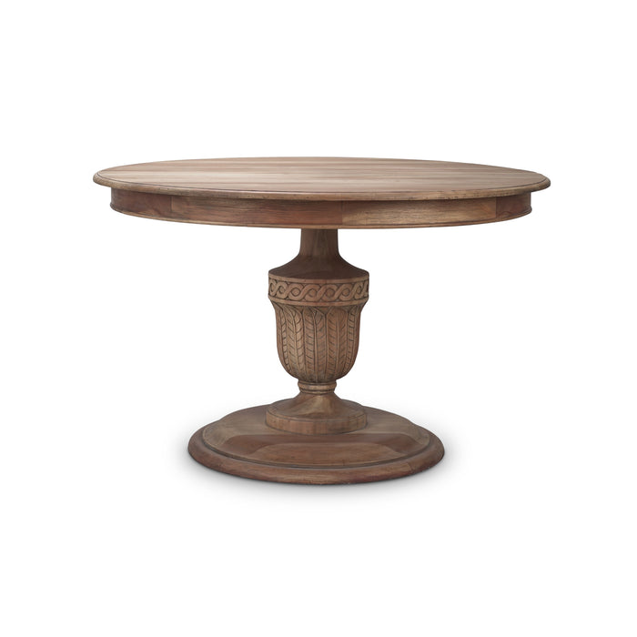 Bramble - Colman Round Dining Table w/ Carved Base - BR-27885