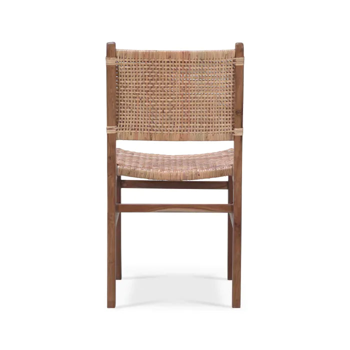Bramble - Logan Dining Chair w/ Rattan - Teak - BR-85032 - GreatFurnitureDeal