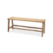 Bramble - Logan Bench w/ Rattan - Teak - BR-85080 - GreatFurnitureDeal