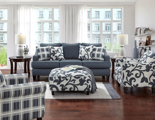 Southern Home Furnishings - Laurent Sofa in Truth or Dare Navy - 2330-KP Truth - GreatFurnitureDeal