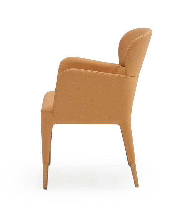 VIG Furniture - Modrest Ogden Modern Peach & Rosegold Dining Armchair - VGCS-ACH-17193 - GreatFurnitureDeal