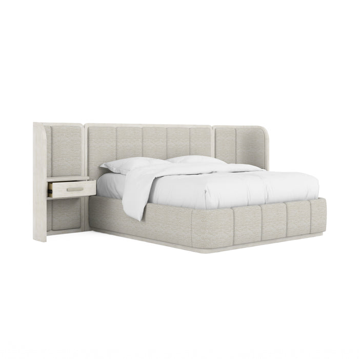 ART Furniture - Ashlar King Upholstered Wall Panel Bed in Bisque - 333126-2250WN - GreatFurnitureDeal