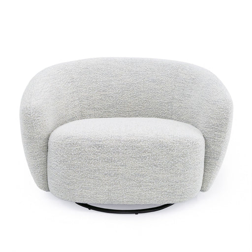 VIG Furniture - Modrest Omaha Modern Swivel Off White Fabric Chair - VGKK-KF2823-BEI-CH - GreatFurnitureDeal