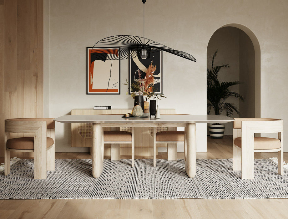 VIG Furniture - Nova Domus Osaka - Modern Faux Marble + Natural Ash Dining Table - VGCS-DT-22116
