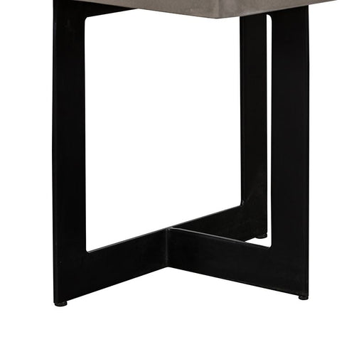 VIG Furniture - Modrest Sharon Modern Concrete & Black Metal End Table - VGLBOWEN-LT45-01 - GreatFurnitureDeal