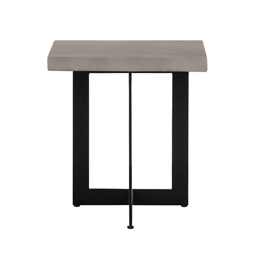 VIG Furniture - Modrest Sharon Modern Concrete & Black Metal End Table - VGLBOWEN-LT45-01 - GreatFurnitureDeal