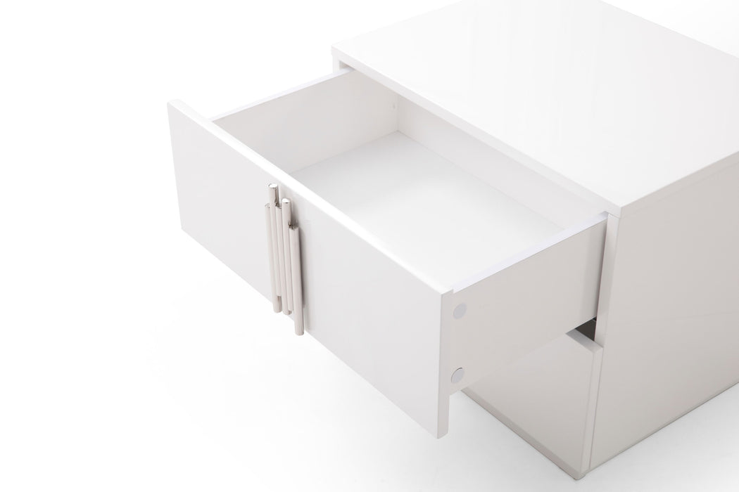 VIG Furniture - Modrest Token Modern White Stainless Steel California King Bedroom Set - VGVCBD815-SET-WHT-CK - GreatFurnitureDeal