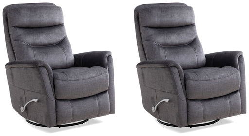 Parker Living - Gemini Swivel Glider Recliner in Capri Charcoal (Set of 2) - MGEM#812GS-2-CCH - GreatFurnitureDeal