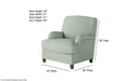 Southern Home Furnishings - Bella Eucalyptus Accent Chair in Green - 01-02-C Bella Eucalyptus-MTO - GreatFurnitureDeal