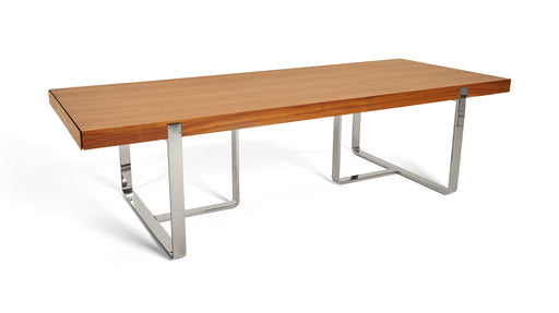VIG Furniture - Modrest Pauline Modern Walnut and Stainless Steel Dining Table - VGBB-MI2203T-WAL-DT - GreatFurnitureDeal