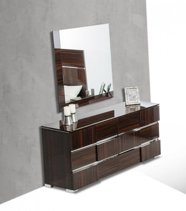 VIG Furniture - Modrest Picasso Italian Modern Ebony Lacquer Mirror - VGACPICASSO-MIR-EBN - GreatFurnitureDeal