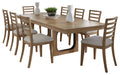 Parker House - Escape 9 Piece Rectangular Dining Table Set in Glazed Natural Oak - DESC-9PC-84REC-2018 - GreatFurnitureDeal