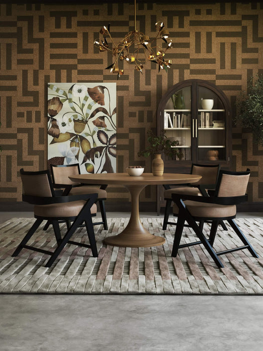 Bramble - Pierre Dining Chair in Batavia Black w/ Upholstered Back w/ Thames French Yellow Performance Fabric -Set of 2- 28986BBASF246---- - GreatFurnitureDeal