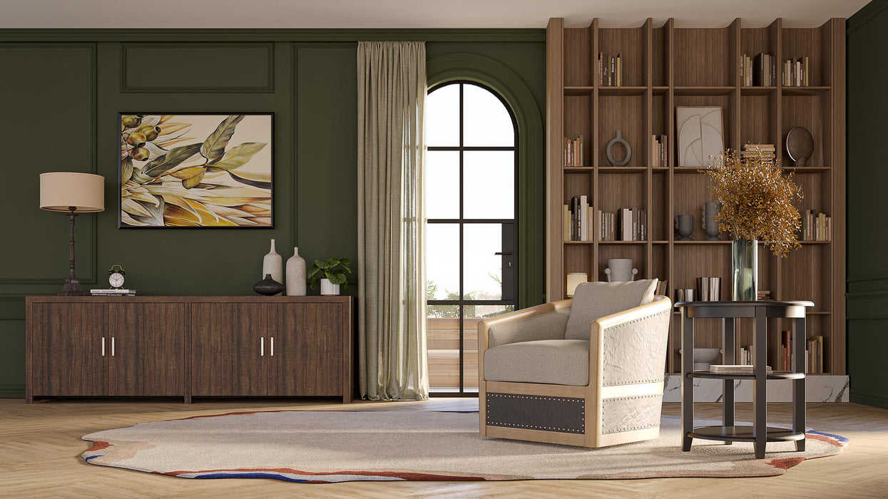 Bramble - Aden Swivel Chair w/ Leather - BR-28081 - GreatFurnitureDeal