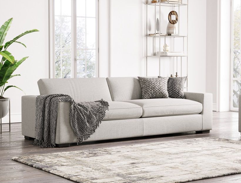 VIG Furniture - Divani Casa Poppy Modern White Fabric Sofa - VGKK-KF1031-WHT-S - GreatFurnitureDeal