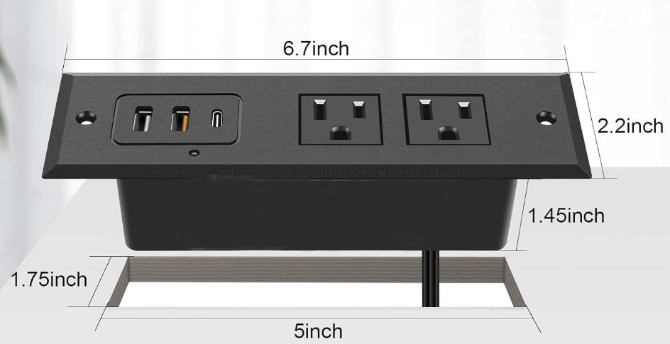 Replacement Power Strip for Sofa & Loveseat Consoles - USB, USB C and Power Outlet - GreatFurnitureDeal