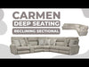 Catnapper - Carmen Oversized Power Headrest Reclining Sofa with 3 recliners in Porcelain - 63286-63285-63287 - GreatFurnitureDeal