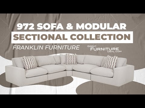 Franklin Furniture - Marcella 5 Piece Sectional Sofa with Ottoman in Meade Linen - 97201-03-99-03-02-18-LINEN - GreatFurnitureDeal