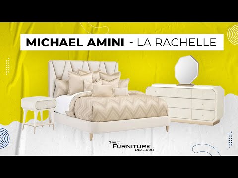 AICO Furniture - La Rachelle Round Scalloped Cocktail Table W/Glass in Medium Champagne - 9034204-136 - GreatFurnitureDeal