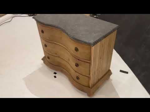 GJ Styles - 3 Drawer Chest With Blue Stone Top - LD78-NA - GreatFurnitureDeal
