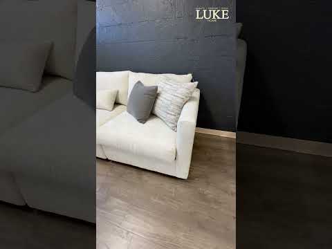 Mariano Fabric - Newport 5 Piece L-Shaped Modular Sectional Sofa in Creamy Off White - 4050-5piece - GreatFurnitureDeal