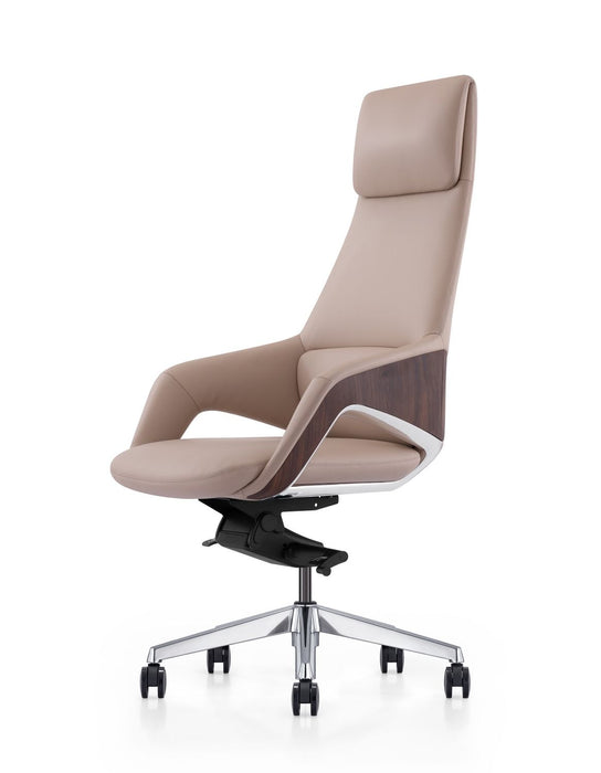 VIG Furniture - Modrest - Prost Modern Beige High Back Executive Office Chair - VGFU-FK005-A-BG-OFF-CH