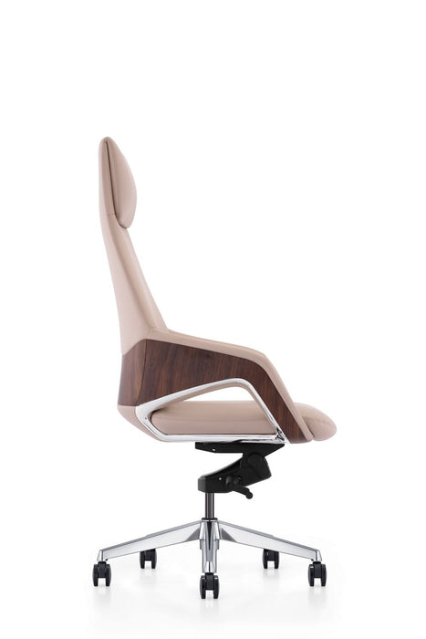VIG Furniture - Modrest - Prost Modern Beige High Back Executive Office Chair - VGFU-FK005-A-BG-OFF-CH - GreatFurnitureDeal