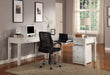 Parker House - Boca 4 Piece L Shape Desk with Lateral File in Cottage White - BOC-4PC-LDESK-FILE - GreatFurnitureDeal