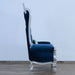 European Furniture - Queen Elizabeth High Back Chair in Blue - 35096 - GreatFurnitureDeal