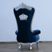 European Furniture - Queen Elizabeth High Back Chair in Blue - 35096 - GreatFurnitureDeal
