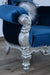 European Furniture - Queen Elizabeth High Back Chair in Blue - 35096 - GreatFurnitureDeal