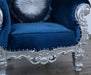 European Furniture - Queen Elizabeth High Back Chair in Blue - 35096 - GreatFurnitureDeal