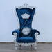 European Furniture - Queen Elizabeth High Back Chair in Blue - 35096 - GreatFurnitureDeal