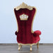 European Furniture - Queen Elizabeth High Back Chair in Burgundy Red - 35095 - GreatFurnitureDeal